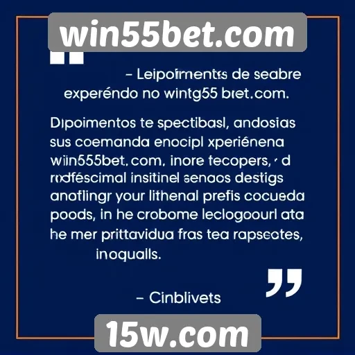 Depoimentos de usuários sobre a experiência no site