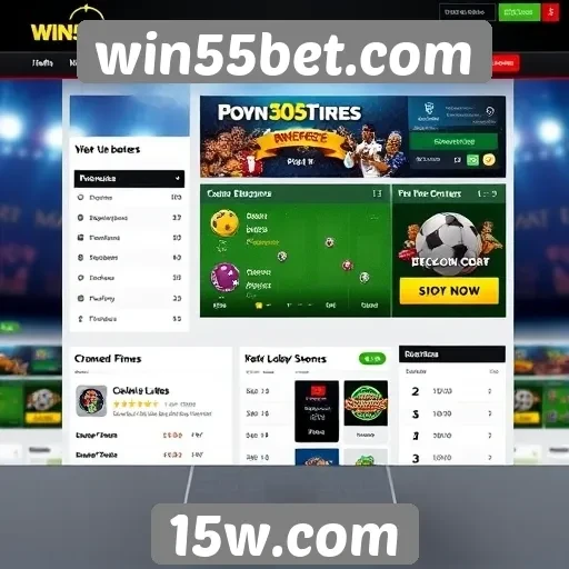 Análise da interface do usuário do win55bet.com